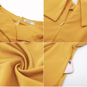 JASAMBAC Women's Off Shoulder High Low A Line Wedding Guest Party Cocktail Dress